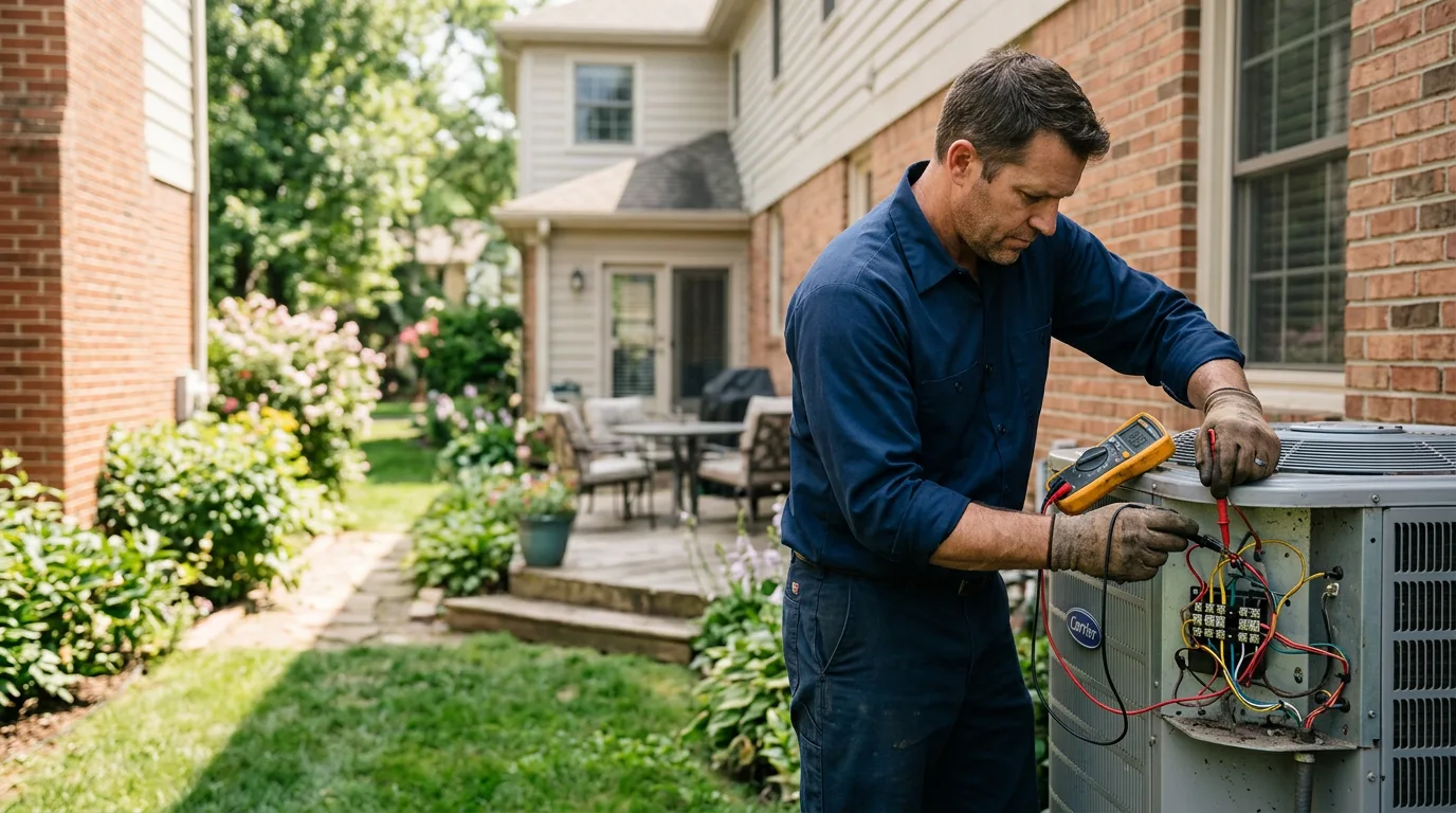 HVAC technician working near Medora, IL